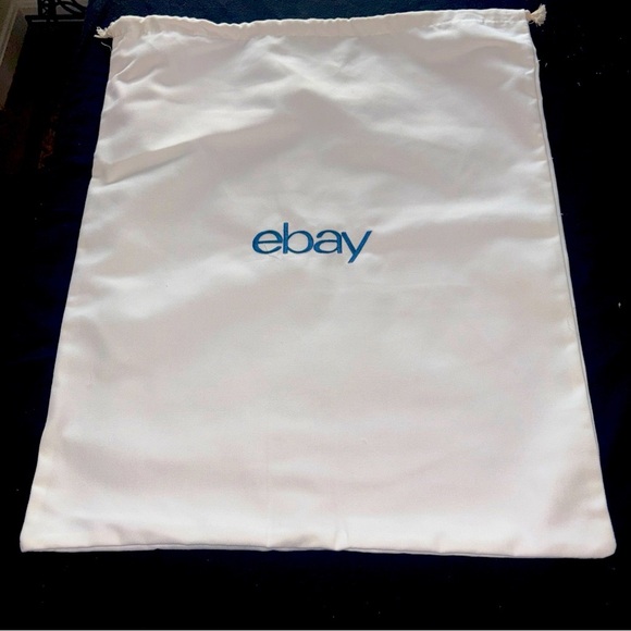 EBAY BRAND LIMITED WHITE COTTON DUST BAG DRAWSTRING Travel LARGE 22" x 18" - Picture 2 of 7